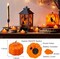 Pumpkin Tea Lights Decorations: Fall Decor, 12 Pack LED Orange Battery-operated pumpkin lights and flameless candles for Halloween. Thanksgiving Flickering Tealight Candle for Home Table Indoor Party Decoration.